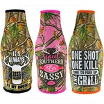 ITEM NUMBER 024107L CAMO BOTTLE SUIT MIX B - STORE SURPLUS NO DISPLAY 3 PIECES PER PACK STORE SURPLUS