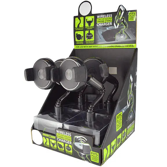 ITEM NUMBER 024112 WIRELESS CUP HOLDER CHARGER 4 PIECES PER DISPLAY WHOLESALE