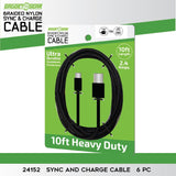 10FT MFI USB-C CABLE 2 - STORE SURPLUS NO DISPLAY - 6 PIECES PER PACK 24152L