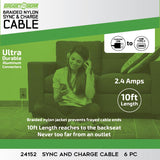 10FT MFI USB-C CABLE 2 - STORE SURPLUS NO DISPLAY - 6 PIECES PER PACK 24152L