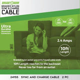 10FT C TO C CABLE - STORE SURPLUS NO DISPLAY - 2 PIECES PER PACK 24155L STORE SURPLUS