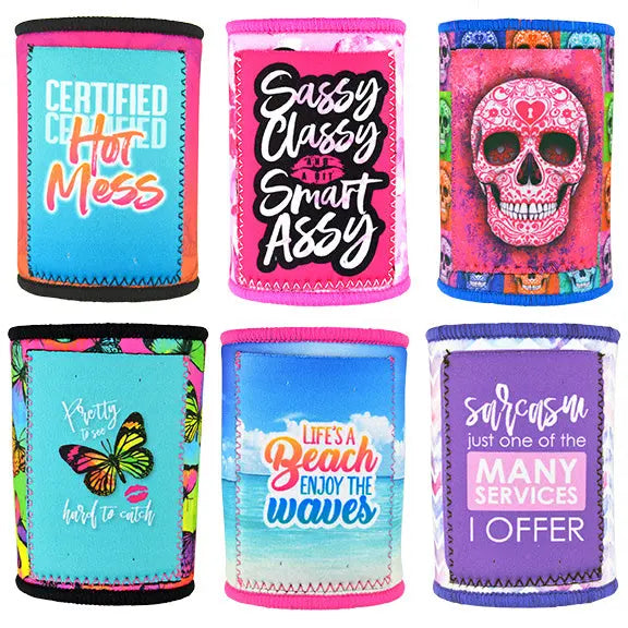 ITEM NUMBER 024183 CAN COOLER CARD POCKET B 6 PIECES PER DISPLAY WHOLESALE