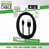 10ft MFI Cable 1 - Store Surplus No Display - 8 Pieces Per Pack 24306L STORE SURPLUS