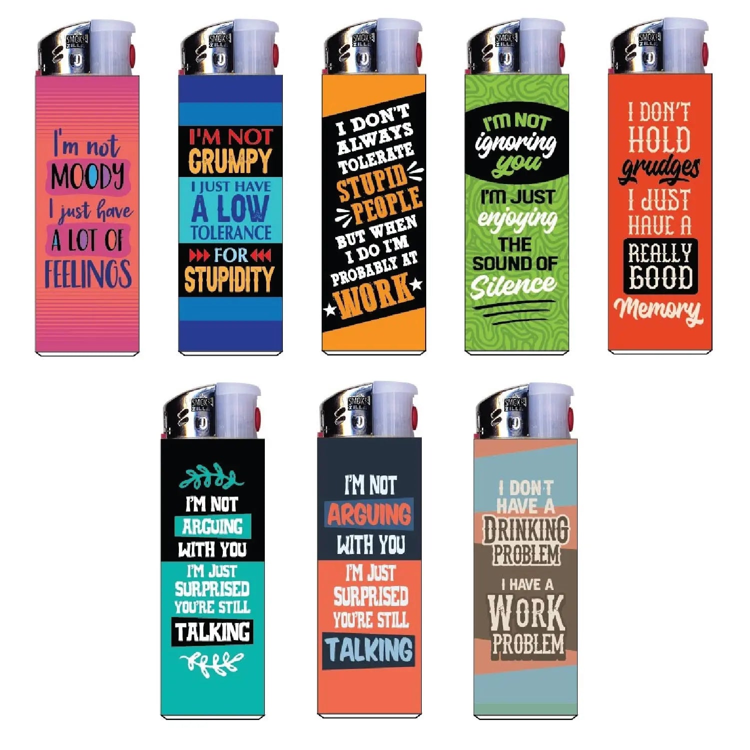ITEM NUMBER 024333 SARCASTIC LIGHT UP LIGHTER 30 PIECES PER DISPLAY WHOLESALE