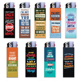 ITEM NUMBER 024333 SARCASTIC LIGHT UP LIGHTER 30 PIECES PER DISPLAY WHOLESALE