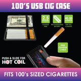 WHOLESALE 100s USB CIGARETTE CASE 8 PIECES PER DISPLAY 24362