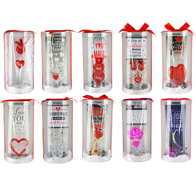 ITEM NUMBER 024405L VALENTINES DAY GLASS - STORE SURPLUS NO DISPLAY 10 PIECES PER PACK
