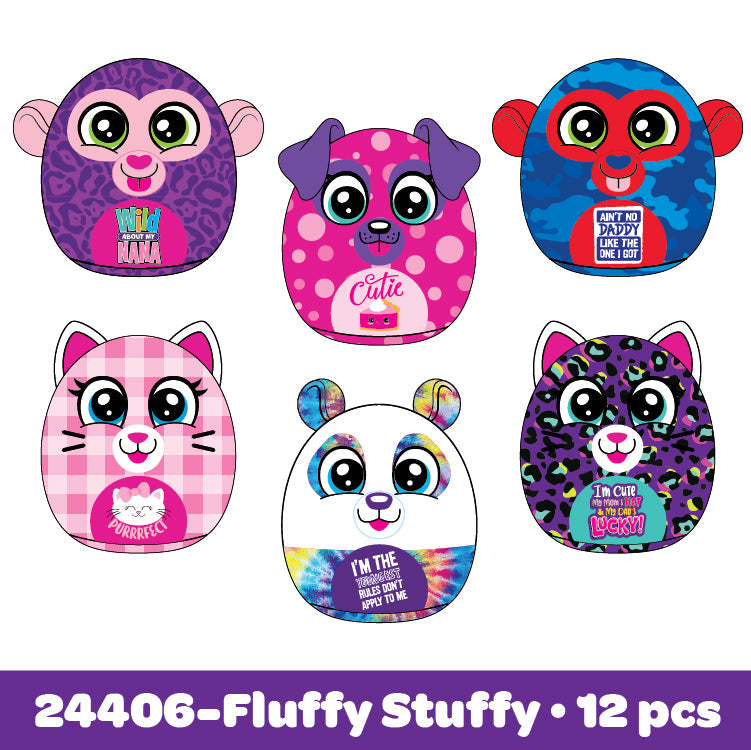 ITEM NUMBER 024406 KIDS FLUFFY STUFFY PILLOW PLUSH 12 PIECES PER DISPLAY