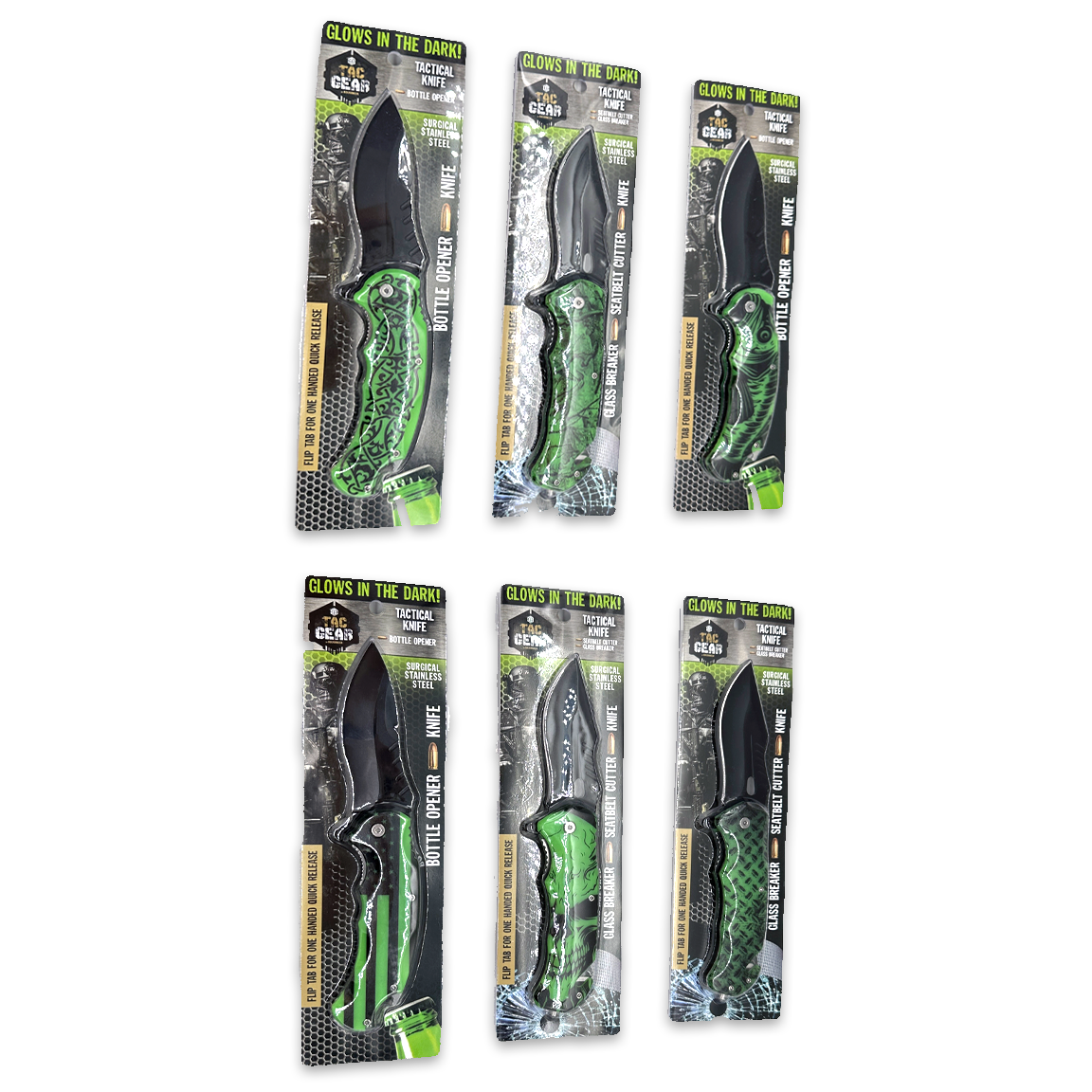 WHOLESALE TAC GEAR KNIFE 6 PIECES PER DISPLAY 24450