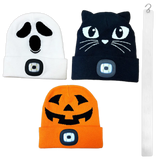 LED HALLOWEEN HATS  - STORE SURPLUS NO DISPLAY -  6 PIECES PER PACK 24804L STORE SURPLUS