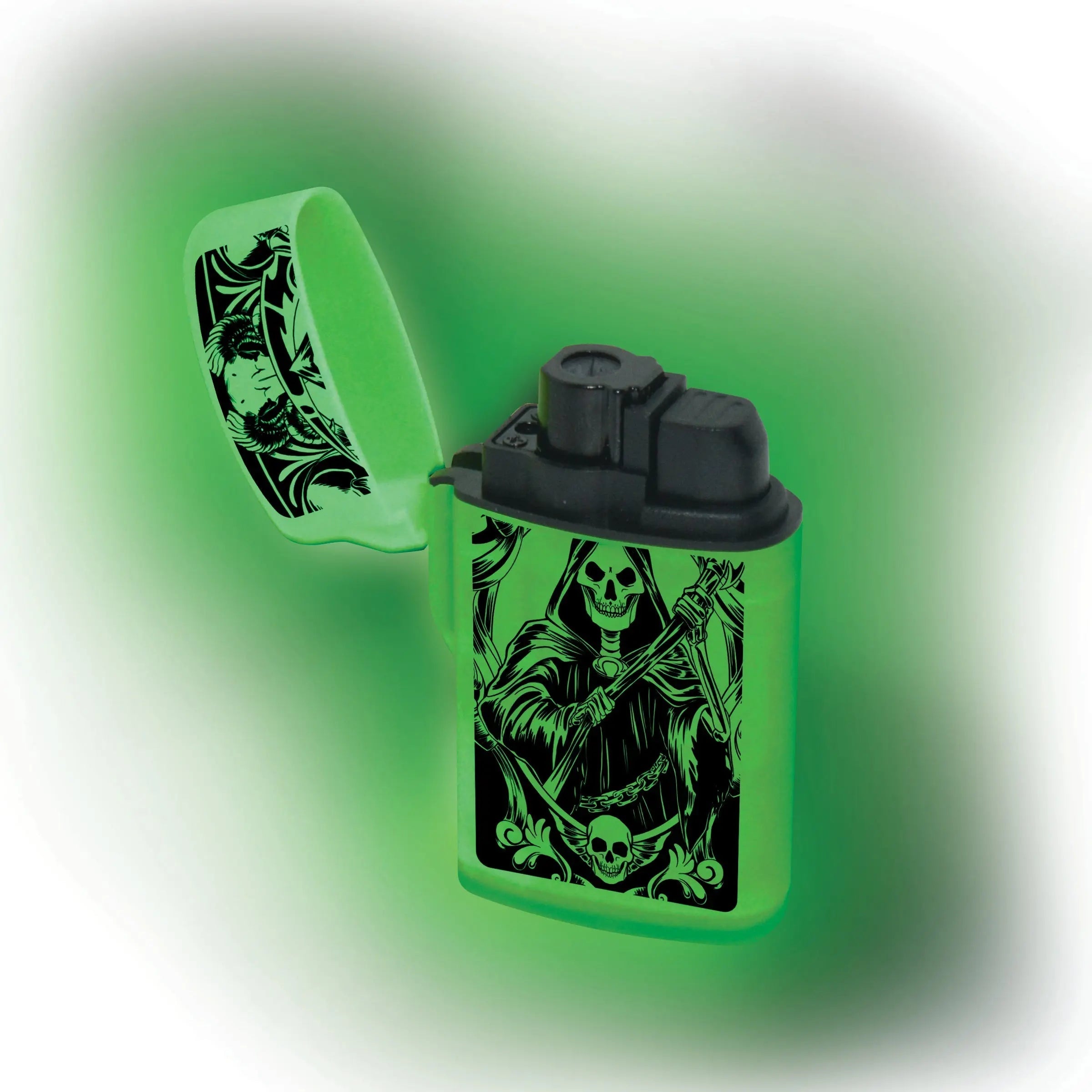 Glow-in-the-Dark Flip Top Torch Lighter