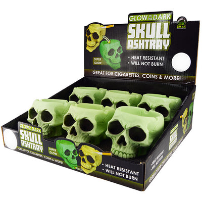 ITEM NUMBER 025683 GID SKULL POLY ASHTRAY 6 PIECES PER DISPLAY