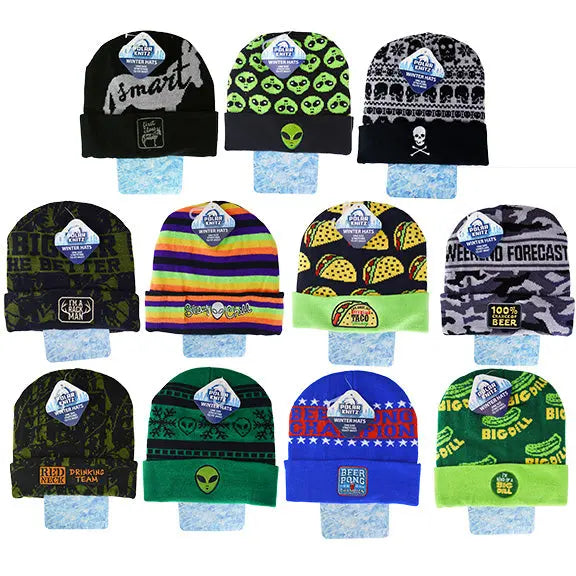ITEM NUMBER 025690L PRINTED HATS - STORE SURPLUS NO DISPLAY 24 PIECES PER PACK STORE SURPLUS
