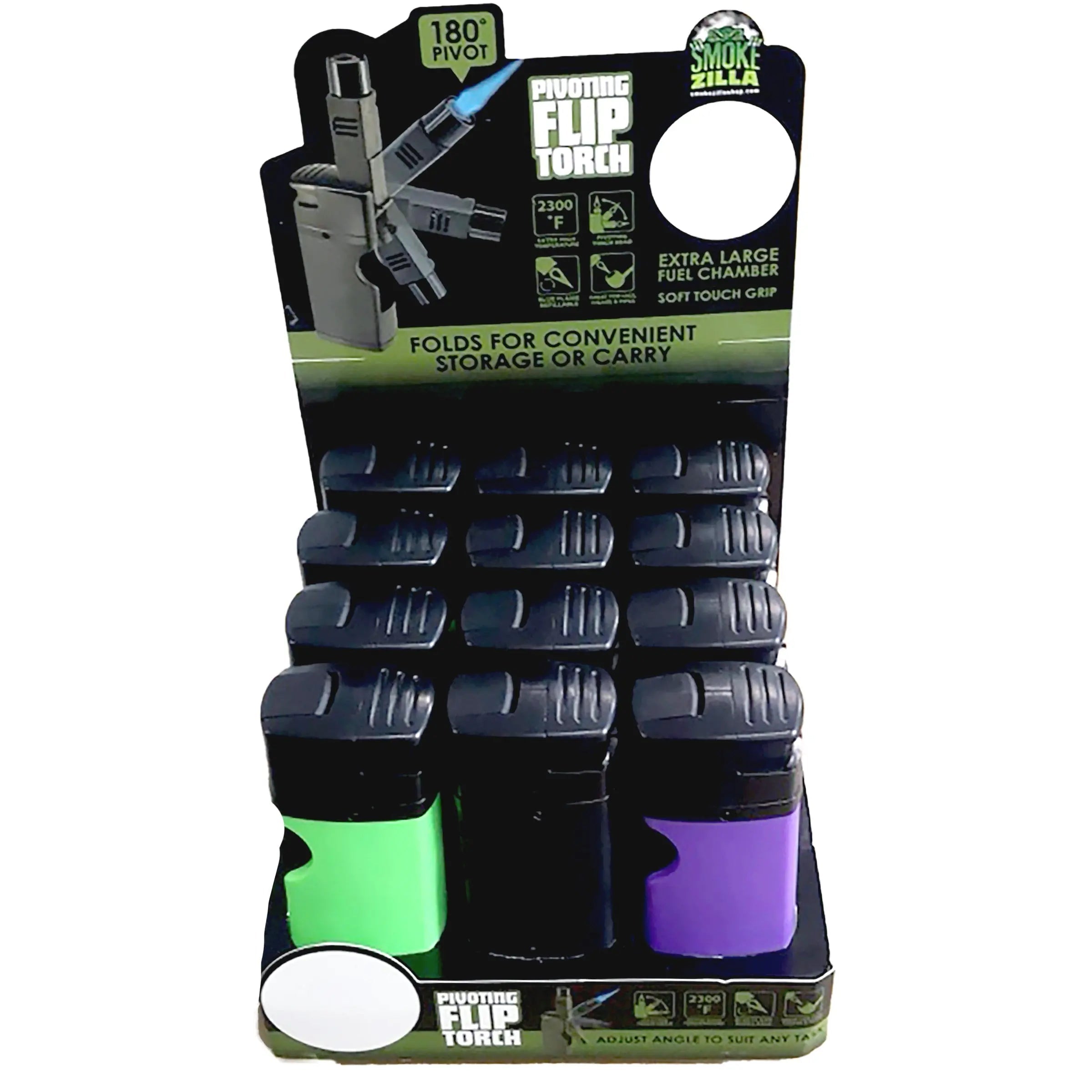 ITEM NUMBER 025927 FLIP TORCH LIGHTER 12 PIECES PER DISPLAY WHOLESALE