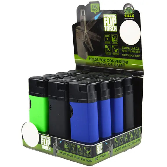 ITEM NUMBER 025927 FLIP TORCH LIGHTER 12 PIECES PER DISPLAY WHOLESALE