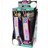 ITEM NUMBER 026134 HEAVY FABRIC PRINTED KEYCHAIN 12 PIECES PER DISPLAY WHOLESALE