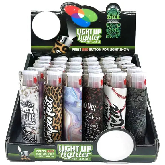 ITEM NUMBER 026159 LIGHT UP LIGHTER 30 PIECES PER DISPLAY WHOLESALE