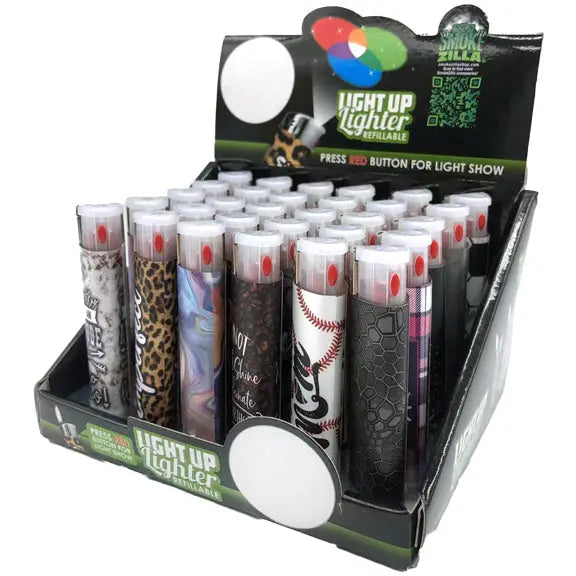 ITEM NUMBER 026159 LIGHT UP LIGHTER 30 PIECES PER DISPLAY WHOLESALE