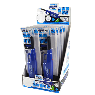 ITEM NUMBER 026327 TORCH BLUE MINI UTILITY LIGHTER 12 PIECES PER DISPLAY
