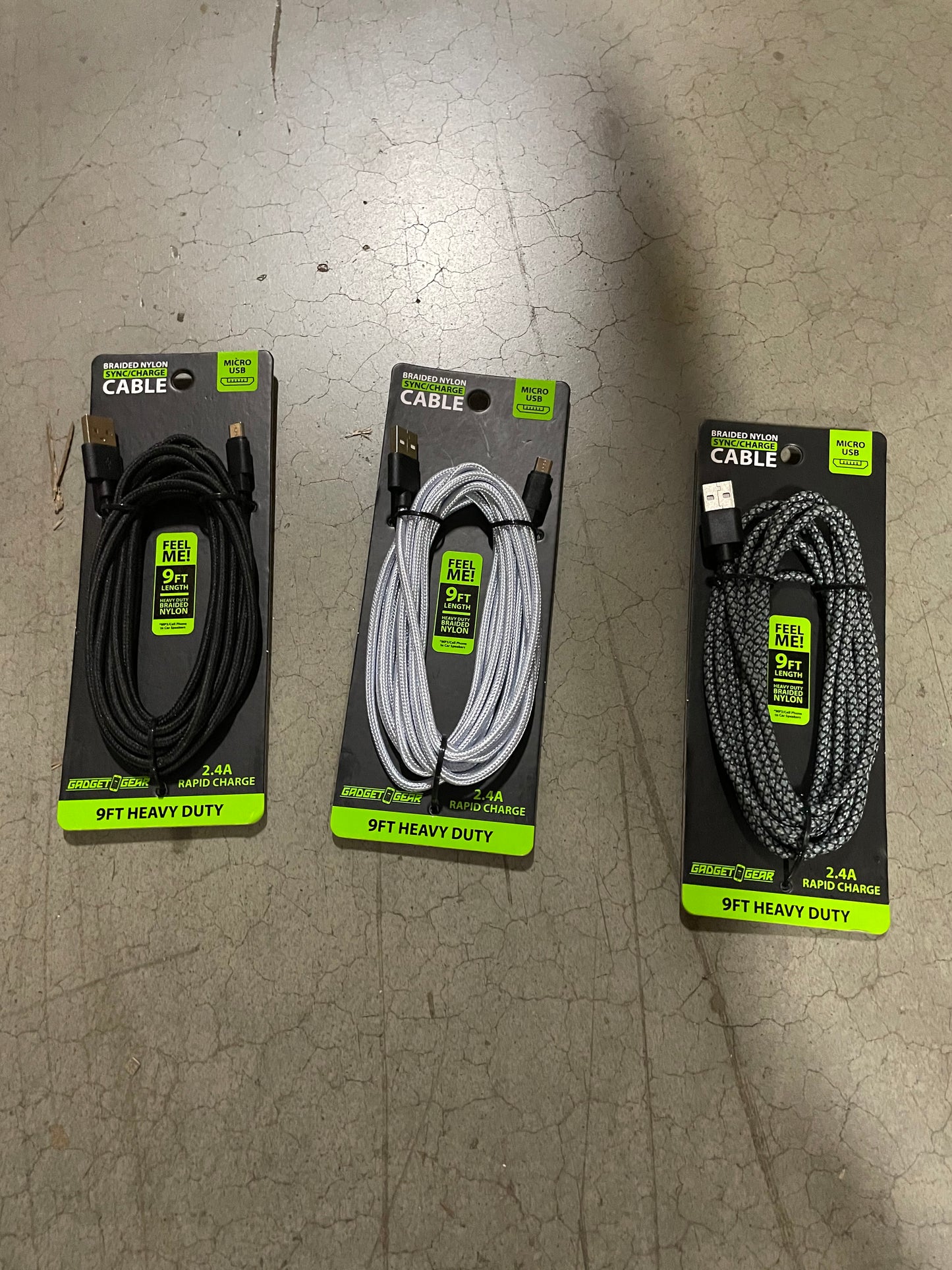 ITEM NUMBER 026510L 9FT CLOTH MICRO CABLE  - STORE SURPLUS NO DISPLAY 6 PIECES PER PACK