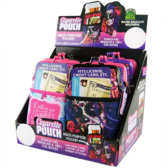 ITEM NUMBER 026667 NEOPRENE CIG POUCH POCKET D 8 PIECES PER DISPLAY WHOLESALE