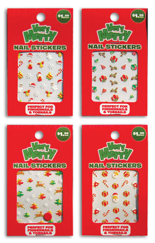 ITEM NUMBER 026796Q XMAS NAIL STICKERS - BULK PACKED SOLD AS IS 60 PIECES PER CASE