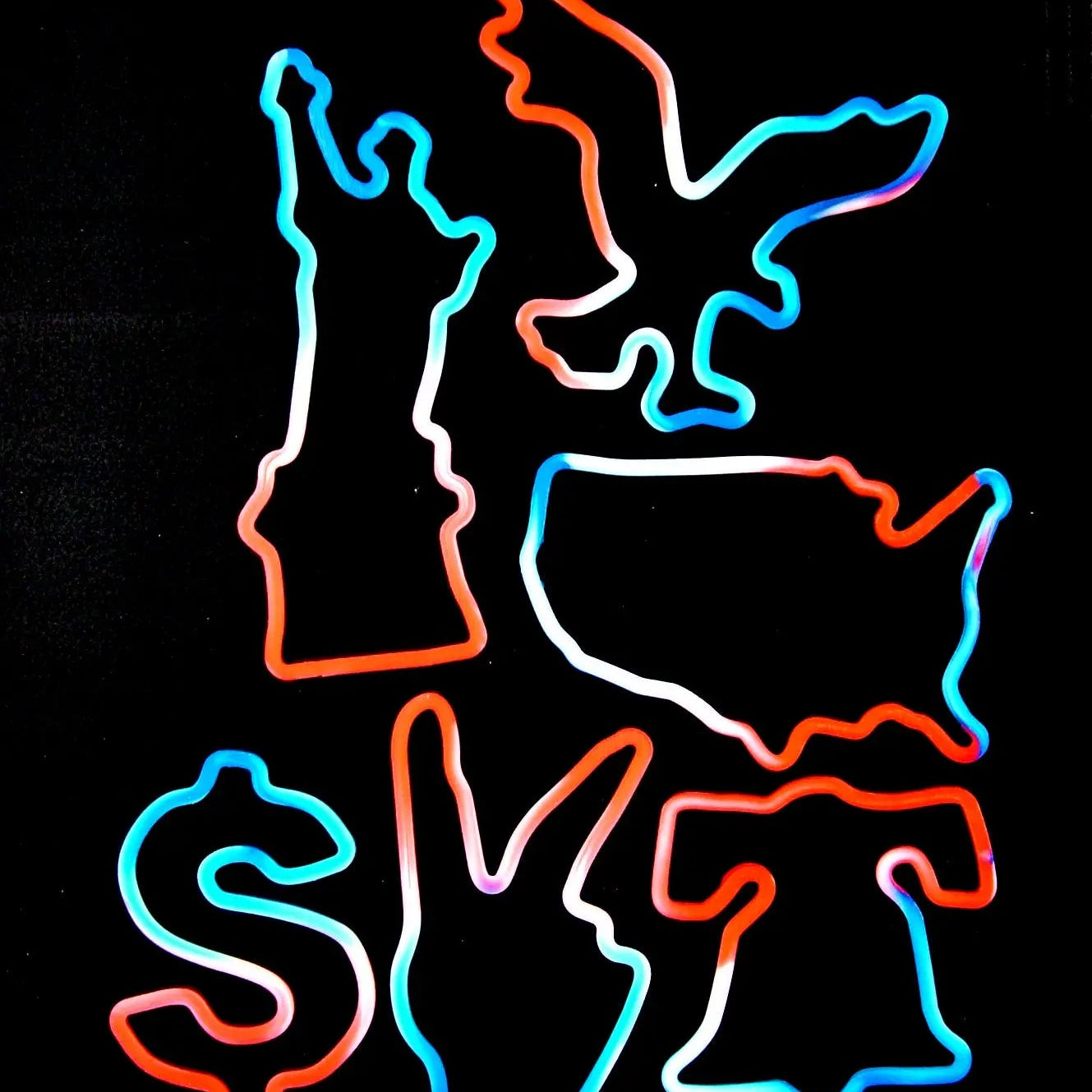 ITEM NUMBER 027219L PATRIOTIC RUBBER BANDS - STORE SURPLUS NO DISPLAY 1 PIECES PER PACK STORE SURPLUS