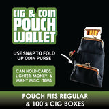 ITEM NUMBER 027891 CIGARETTE POUCH WITH COIN WALLET 6 PIECES PER DISPLAY WHOLESALE