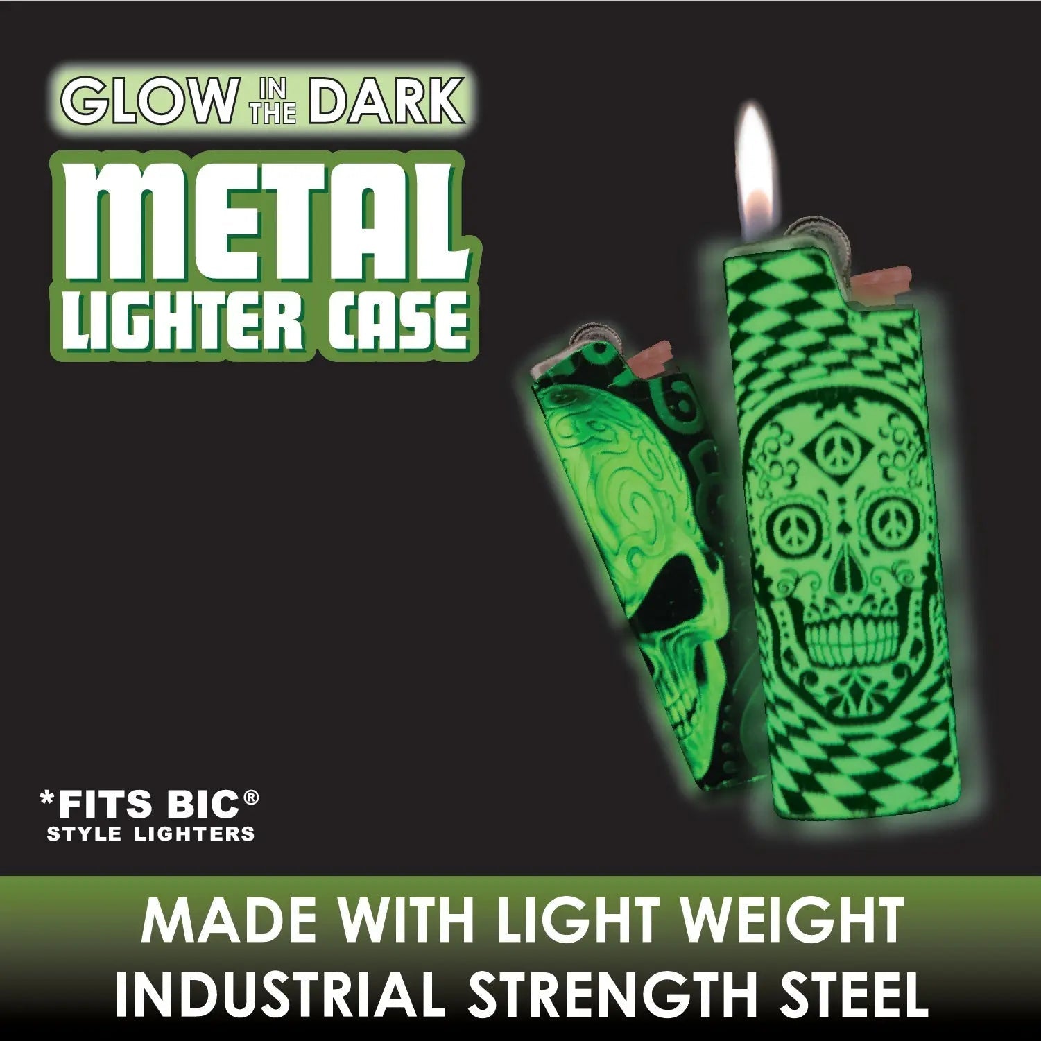 ITEM NUMBER 028294 GID METAL LIGHTER CASE 12 PIECES PER DISPLAY WHOLESALE