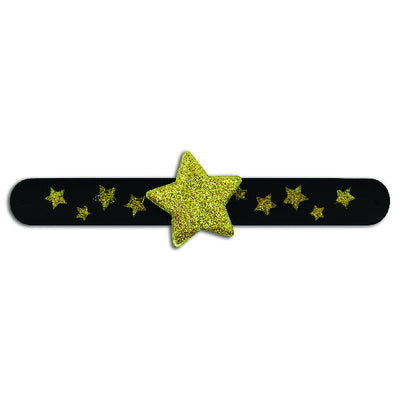 ITEM NUMBER 028333 Glittering Gold Star Slap Bracelets BG = 12 PCS