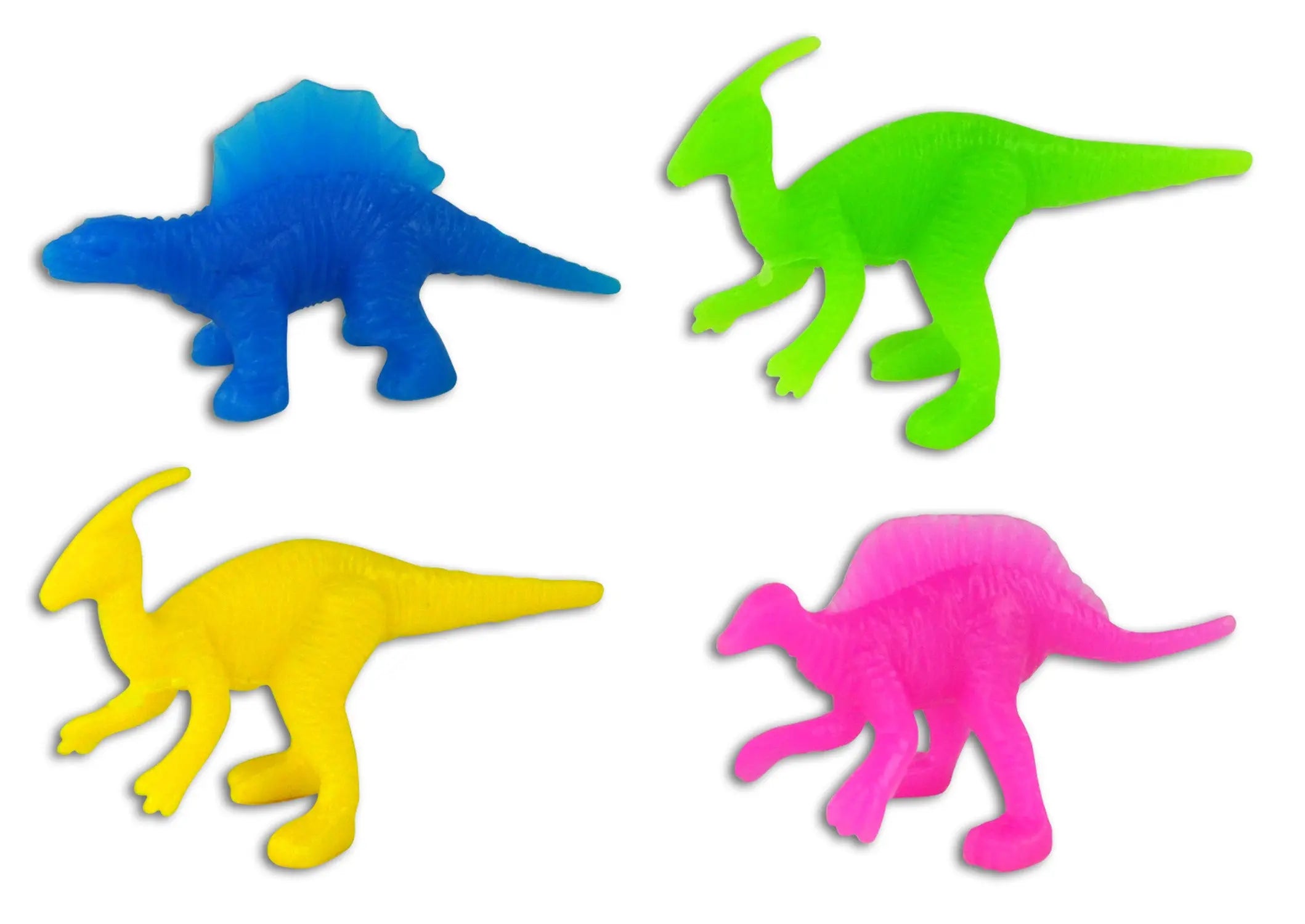 ITEM NUMBER 028695 COLORFUL PLASTIC DINOSAURS  BG = 144 PCS BULK PRODUCT
