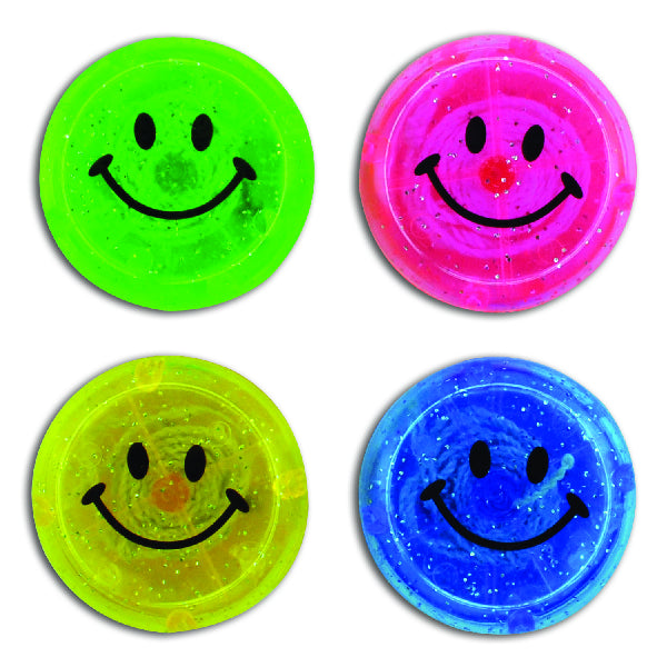 ITEM NUMBER 028865 Neon Smile Glitter Yo-Yos BG = 12 PCS