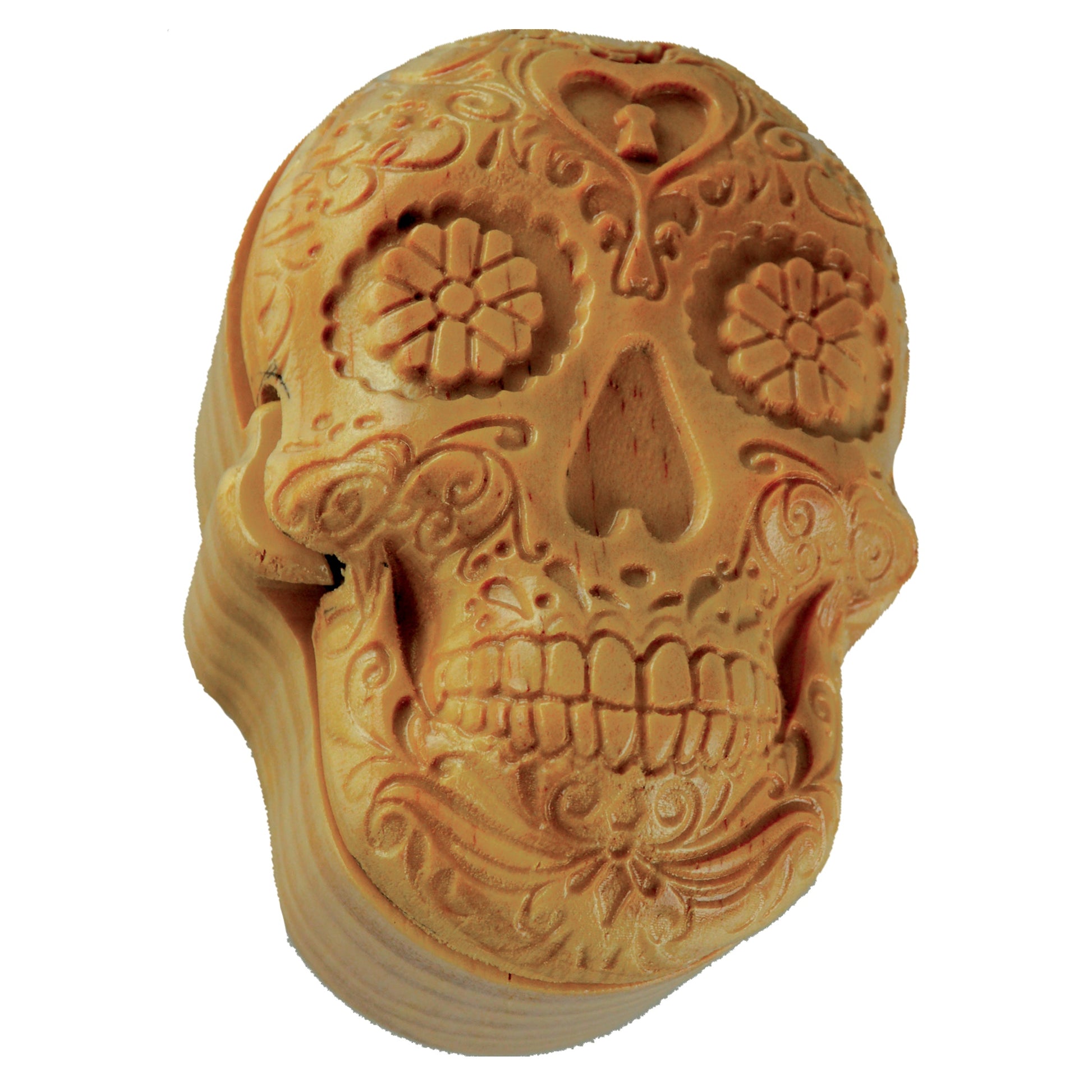 Laser Etched Skull Wood Puzzle Box