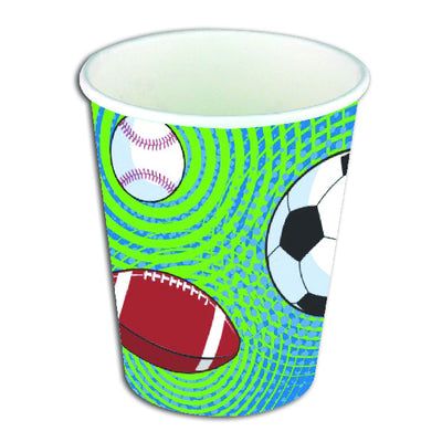 ITEM NUMBER 028952 Sporty Themed Party Cups BG = 12 PCS