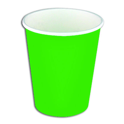 ITEM NUMBER 028956 Green Paper Party Cups BG = 12 PCS