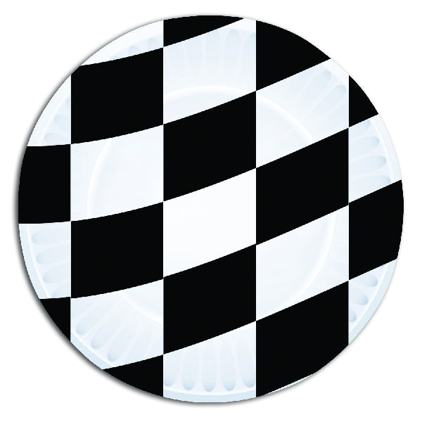 ITEM NUMBER 028975 Racing Themed Paper Party Plates BG = 12 PCS