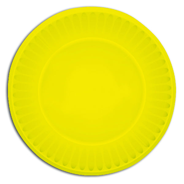 ITEM NUMBER 028984 Yellow Paper Party Plates BG = 12 PCS