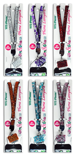 ITEM NUMBER 029059Q RHINESTONE PHONE LANYARD - BULK PACKED SOLD AS IS 60 PIECES PER CASE