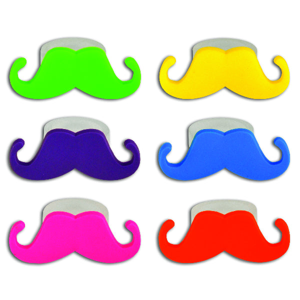ITEM NUMBER 029097 Colorful Mustache Rings BG = 12 PCS