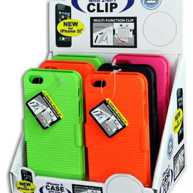 ITEM NUMBER 029105 IPHONE 5 CASE WITH CLIP 6 PIECES PER DISPLAY WHOLESALE