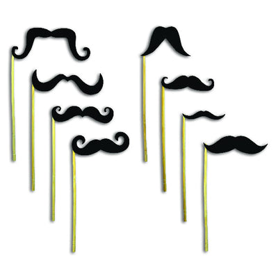 ITEM NUMBER 029174 Mustaches-on-a-Stick BG = 8 PCS