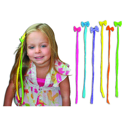 ITEM NUMBER 029213 Neon Bow Clip-In Hair Extensions BG = 12 PCS