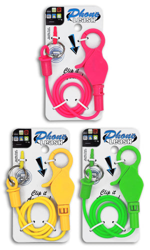 ITEM NUMBER 029332L SILICONE CELL PHONE LEASH  - STORE SURPLUS NO DISPLAY 12 PIECES PER PACK