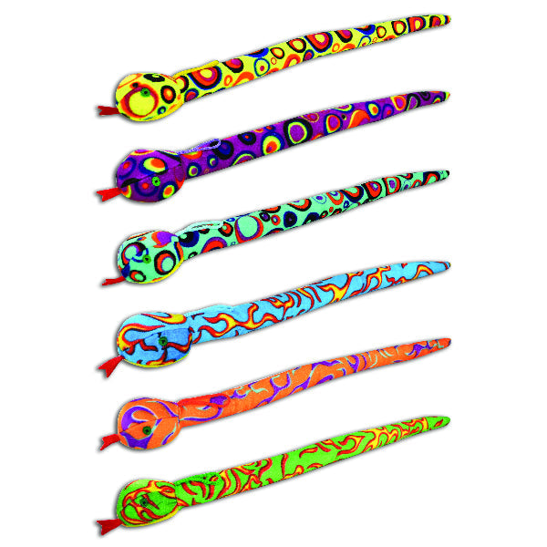 ITEM NUMBER 029423 Colorful Plush Snakes BG = 12 PCS