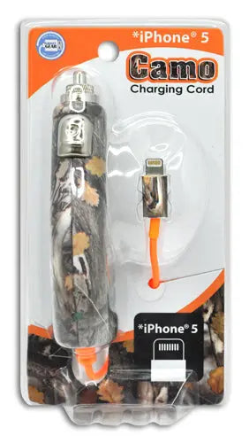ITEM NUMBER 087122 CAMO CAR CHARGER KIT 6 PIECES PER DISPLAY WHOLESALE