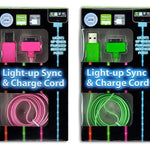 ITEM NUMBER 029905L LIGHT UP SYNC CORD IP4 - STORE SURPLUS NO DISPLAY 4 PIECES PER PACK STORE SURPLUS