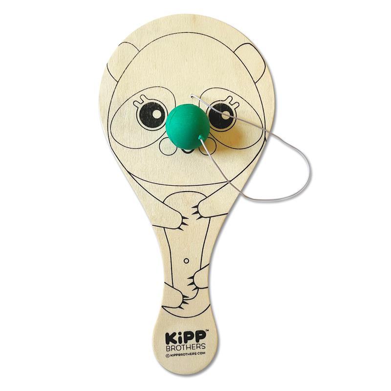 ITEM NUMBER KP4229 DIY Funny Face Wooden Paddle Balls BG = 12 PCS