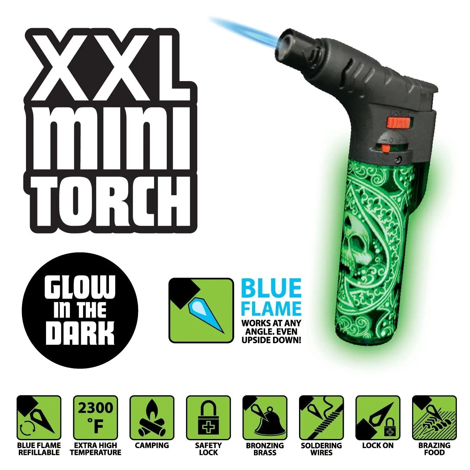 ITEM NUMBER 041402 THIN PRINT MINI XXL GID TORCH 8 PIECES PER DISPLAY WHOLESALE