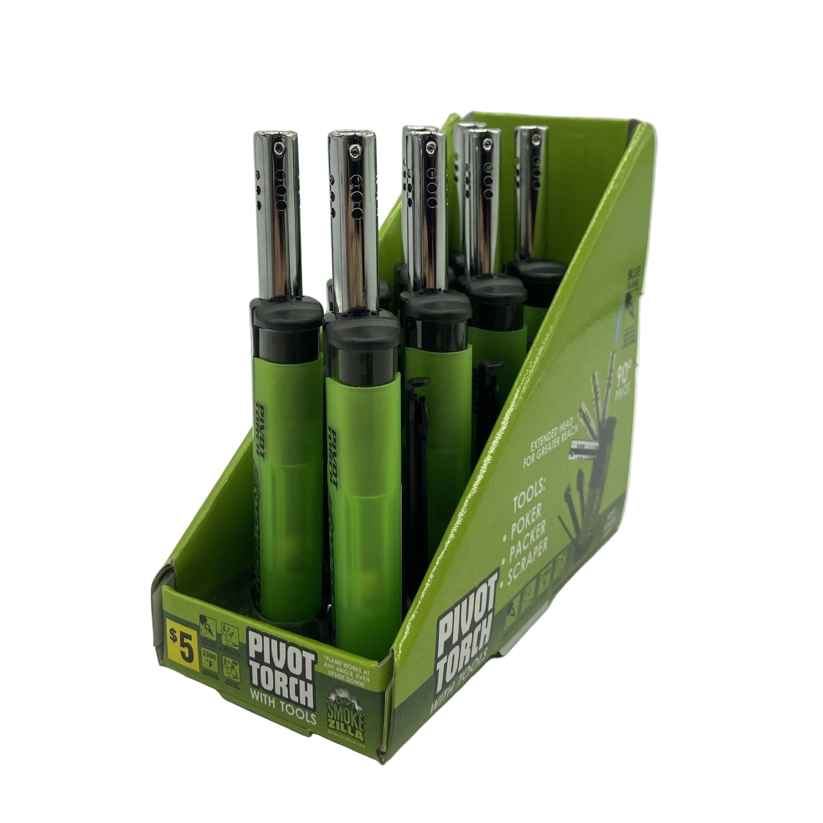 ITEM NUMBER 041429 SMOKEZILLA EXTEND PIVOT TORCH 8 PIECES PER DISPLAY WHOLESALE