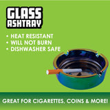 ITEM NUMBER 041466 PLATED GLASS ASHTRAY 5 PIECES PER DISPLAY